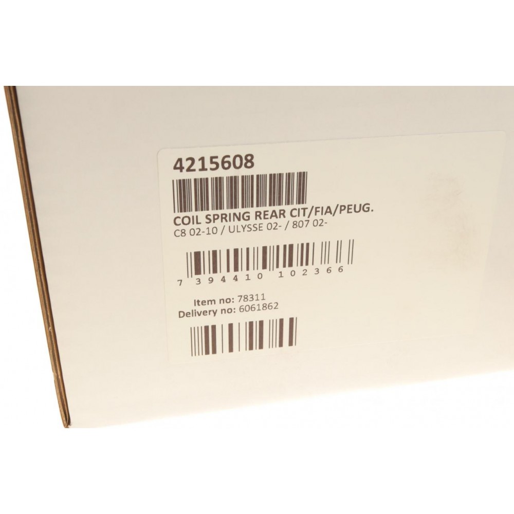 Пружина (задня) Citroen C8/Peugeot 807 2.0-2.2/HDi 02-/Fiat Ulysse 2.0-2.2JTD 02-11 (вэн)