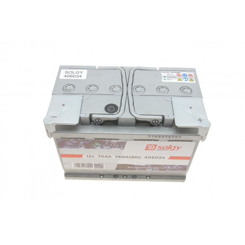 Акумуляторна батарея 70Ah/760A (278x175x190/+R/B13) (Start-Stop EFB)