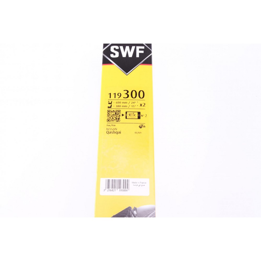 Щітки склоочисника (600/380мм) Nissan Qashqai 07-13