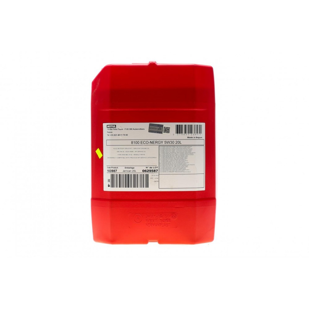 Олива 5W30 ECO-nergy 8100 (20L) (WSS M2C 913D/RN0700/STJLR.03.5003) (103987)