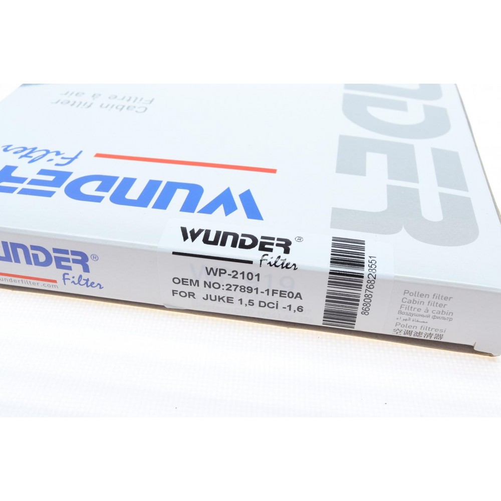 Фільтр салону Nissan Juke/Leaf 10- (259x148x25)