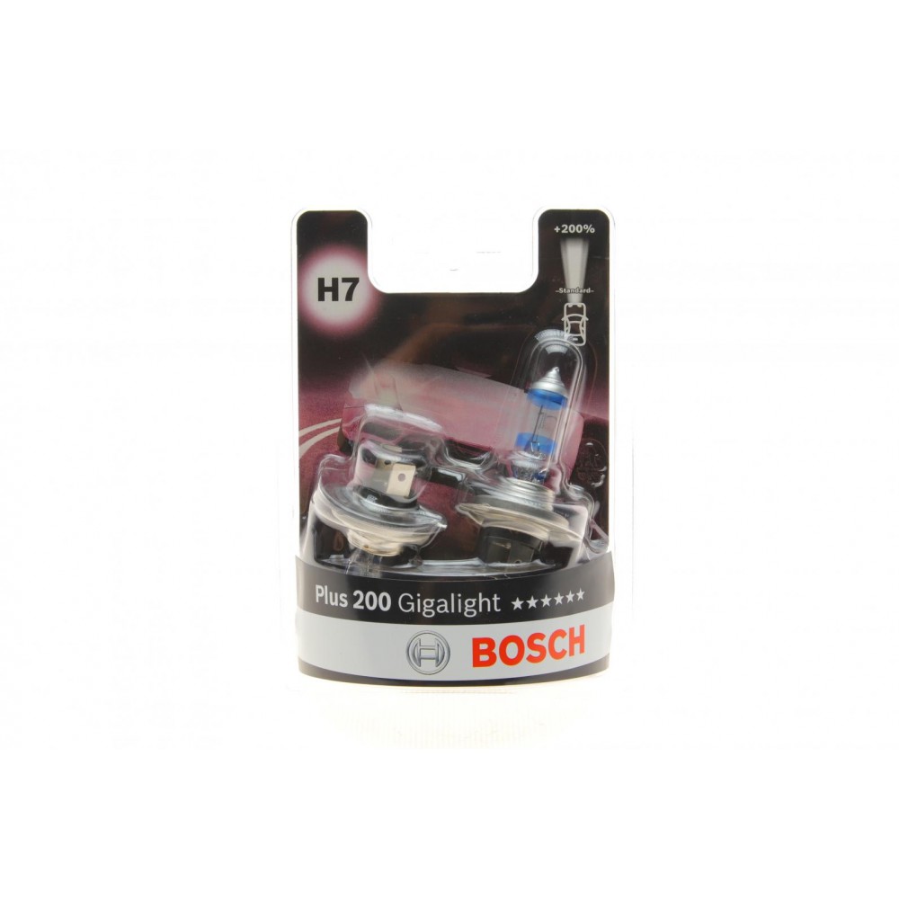 1987301436 Bosch Лампа H7 12V 55W Plus 200 Gigalight (к-т 2 шт) - кратн. 10 шт