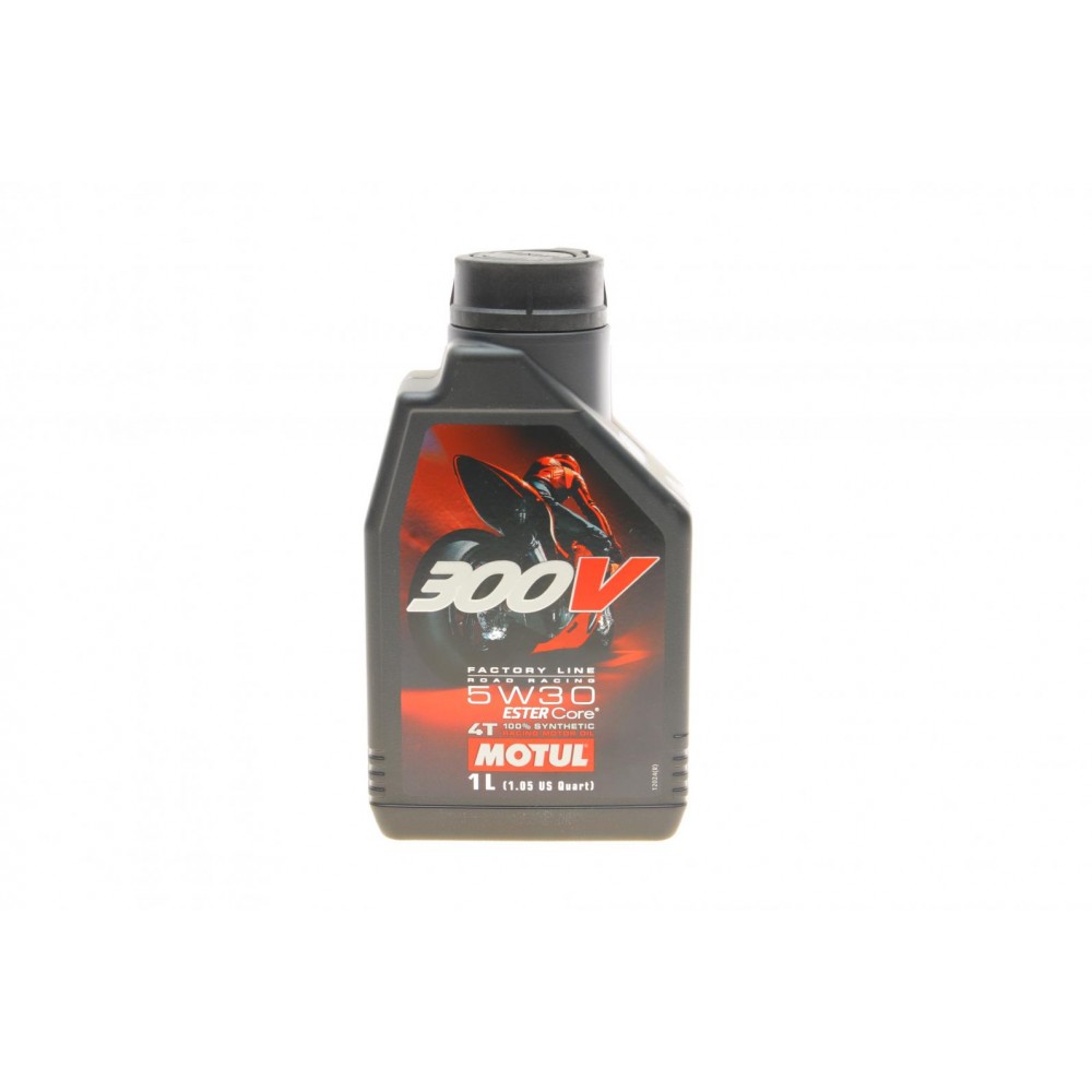 Олива моторне 100% синтетичне эстеровое MOTUL 300V 4T Factory Line Road Racing 5W-30, 1л (835911) (104108)