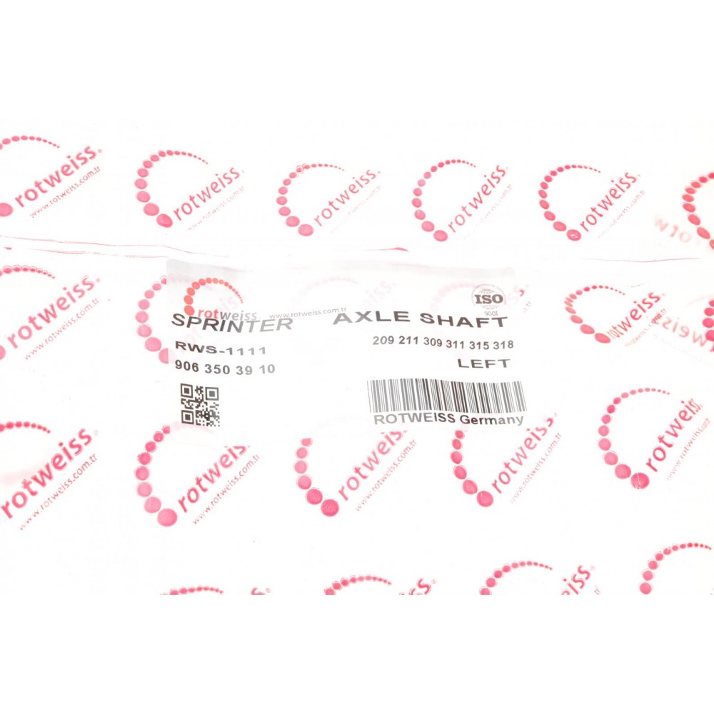 Піввісь (задня) MB Sprinter/VW Crafter 06- (L) (d=39.45/z=30) (9063503910)