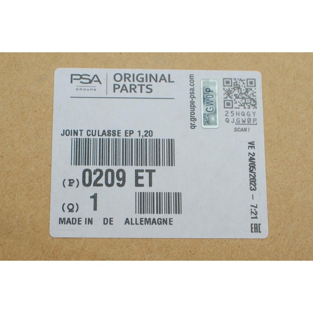 Прокладка ГБЦ Fiat Ducato/Citroen Jumper 2.2HDi 06- (3 отв) (1.20mm)