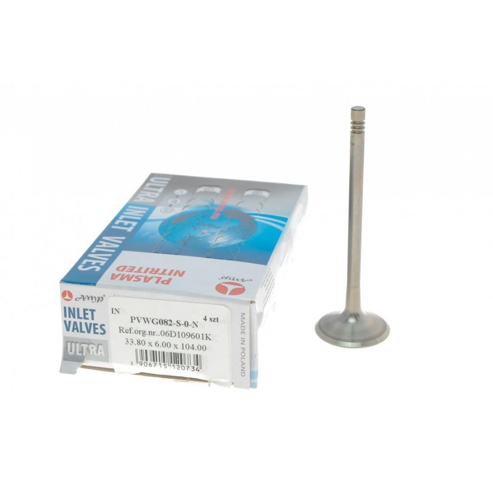 Клапан (впуск) Audi A4/A6/VW Golf V/VII 1.8TSI-4.2FSI 02- (33.8x6x104) (азотований)