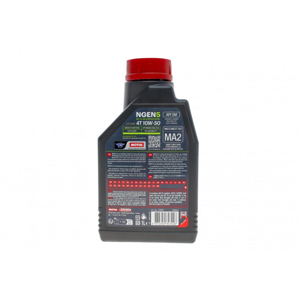 Олива 10W50 NGEN 5 4T (1L) (API SP/JASO MA2) (111831)