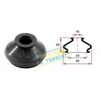 Пильник опори кульової рульового наконечника (універсальний) (16х35x26)