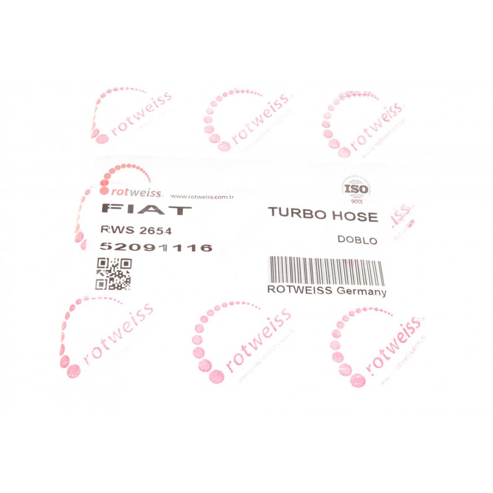 Патрубок інтеркулера Fiat Doblo 1.6 D 10-