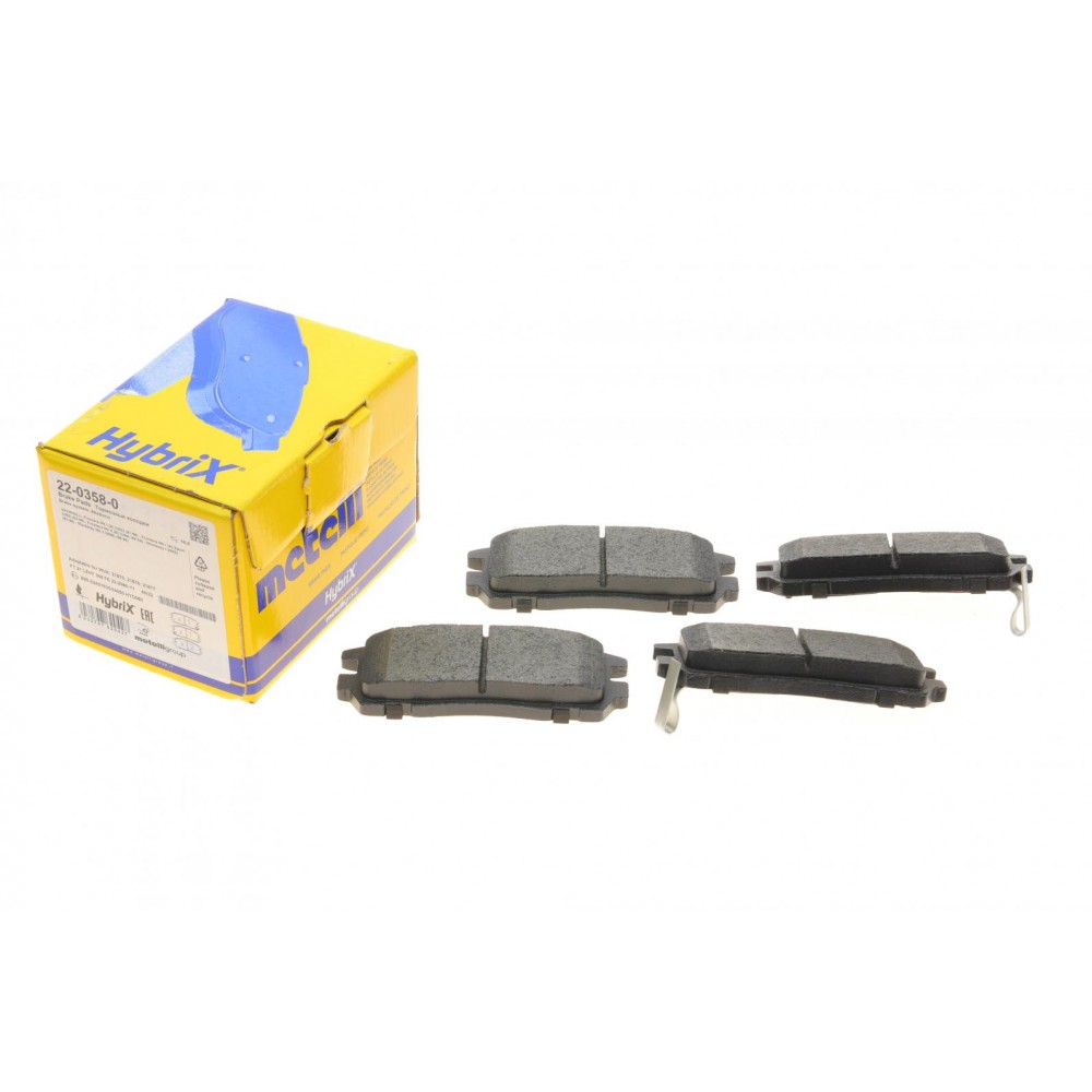 22-0358-0 METELLI Комплект гальмівних колодок дисковий гальм