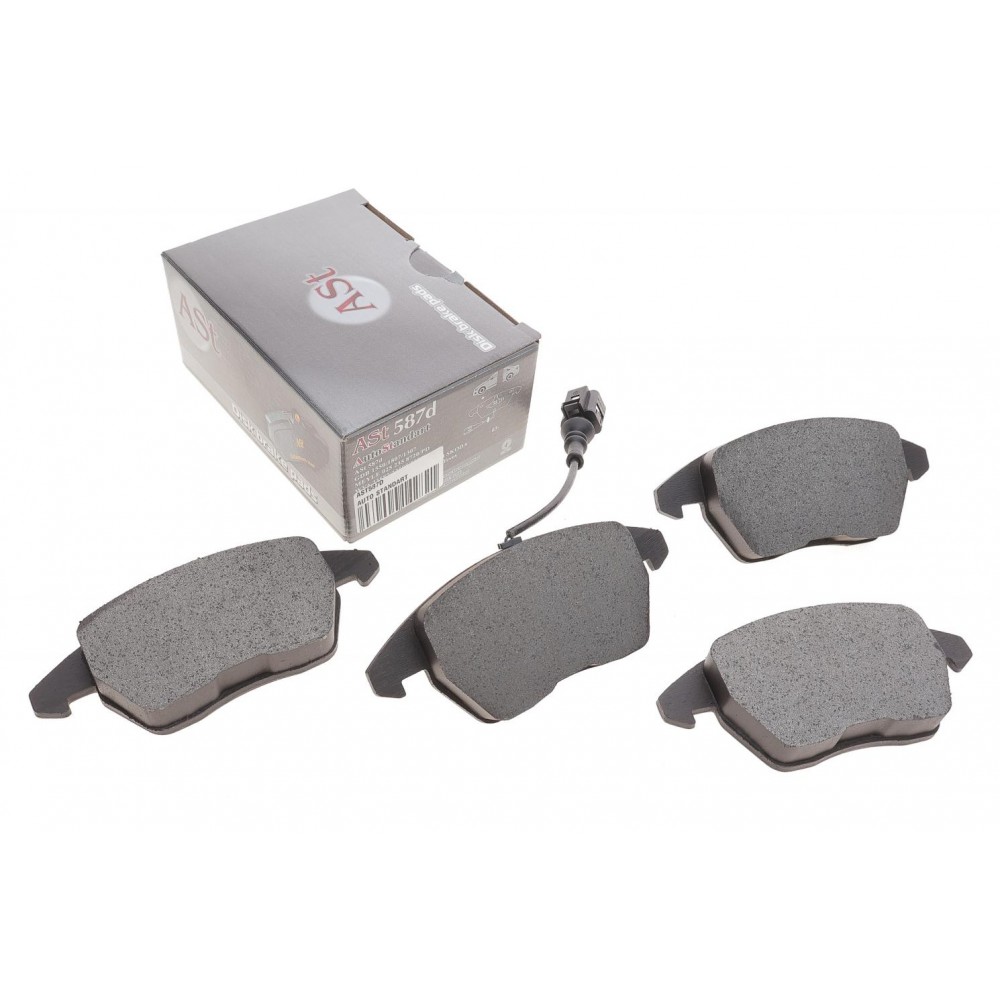 Колодки гальмівні (передні) VW Caddy/Passat/Touran/Skoda Fabia/Octavia 03- (ушки вниз) з датчиком