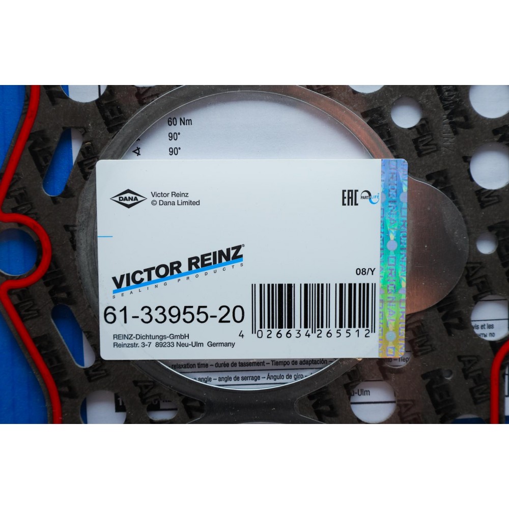 Прокладка ГБЦ Fiat Ducato 2.8D 02-/ Iveco Daily II 98- (3 метки) (1.8mm)