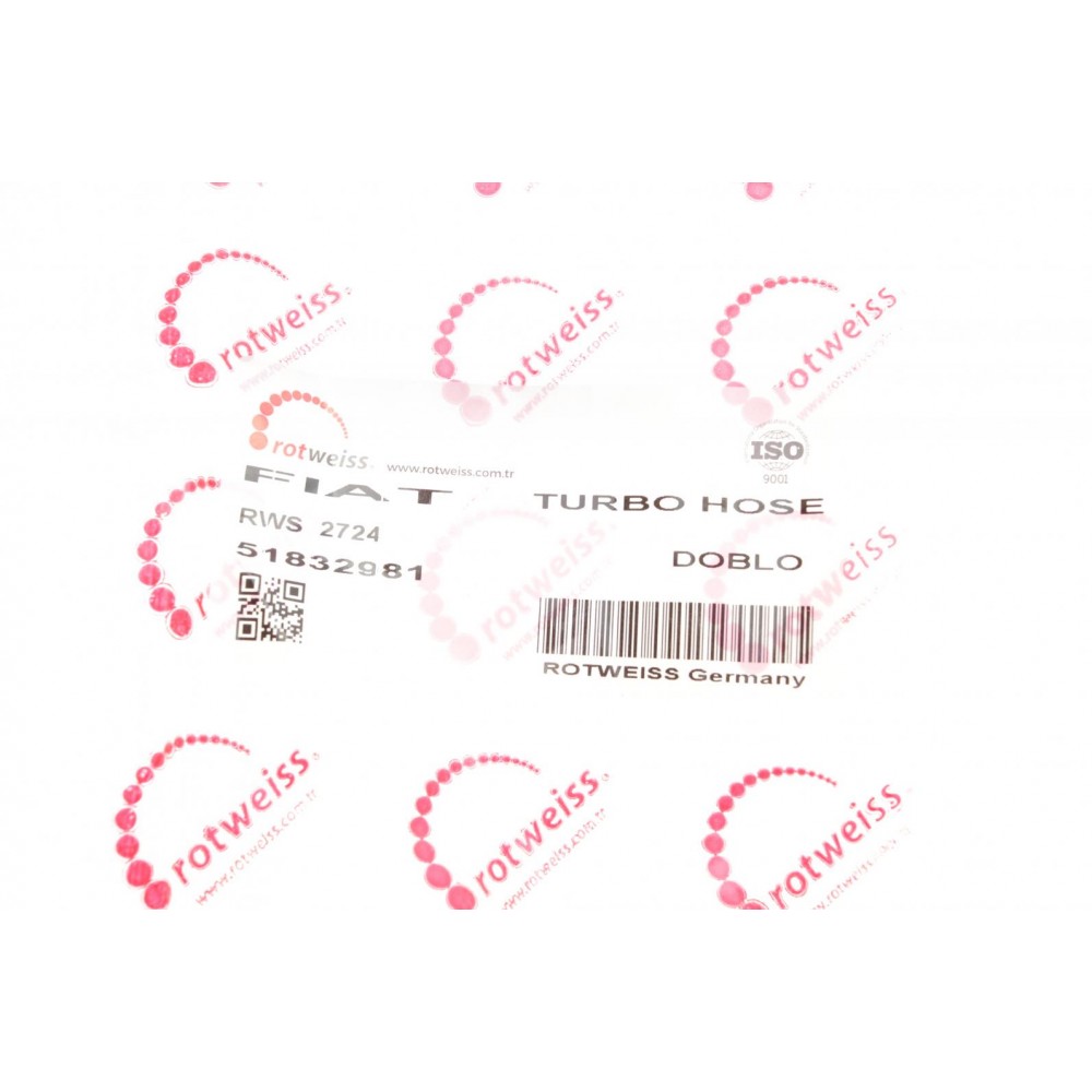 Патрубок інтеркулера Fiat Doblo 1.3 D 10-