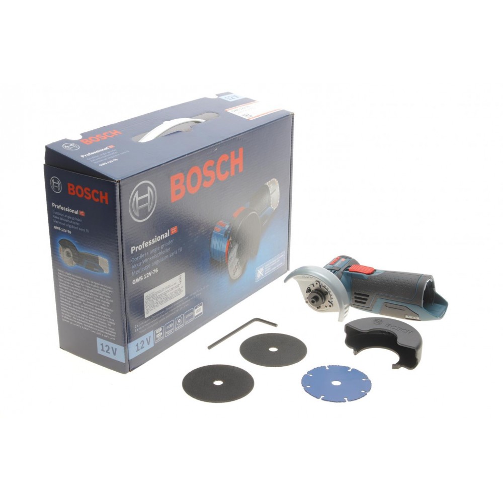 06019F2000 BOSCH Ак.кут.шліфм. GWS 12-76 V-EC, соло