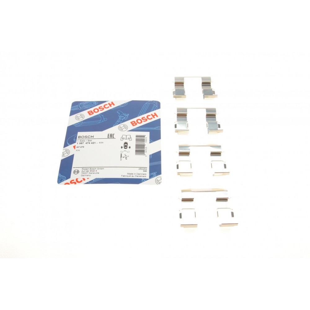1 987 474 421 BOSCH Комплектуючі колодки дискового гальма