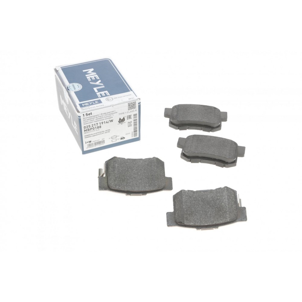 025 217 1914/W MEYLE Комплект гальмівних колодок дисковий гальм