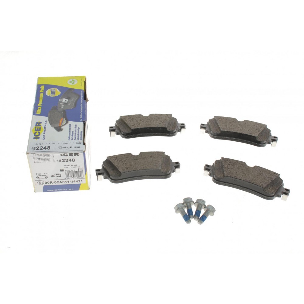 182248 ICER Комплект гальмівних колодок дисковий гальм