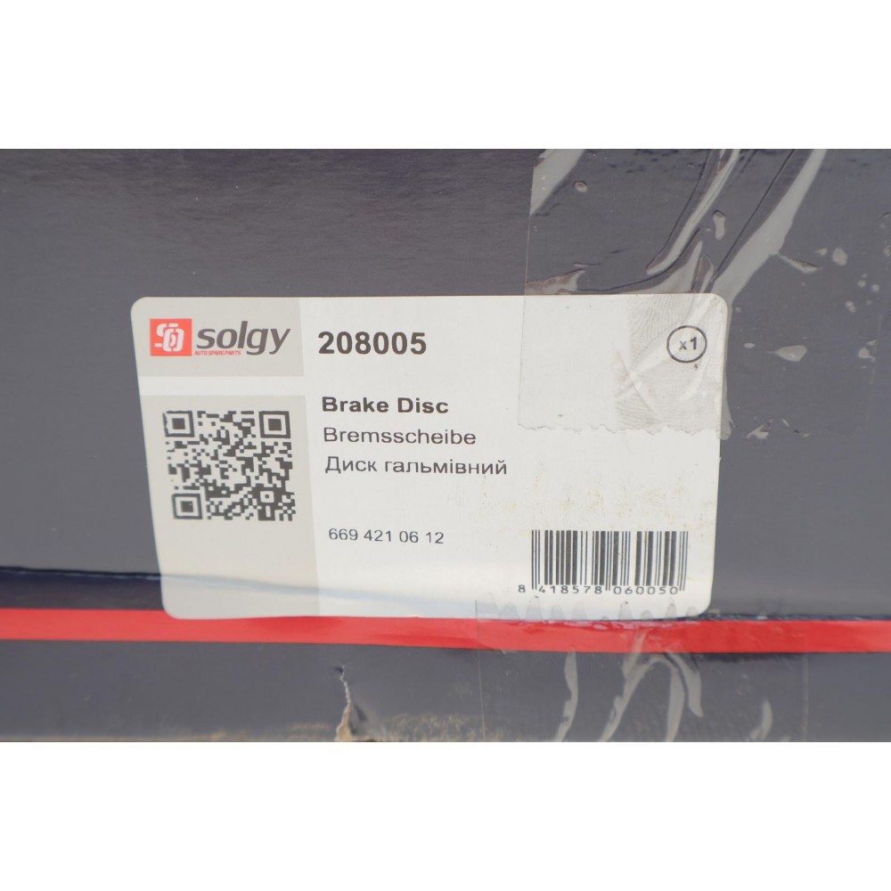 Диск гальмівний (передній) MB 609/Vario 512 (d=304 16