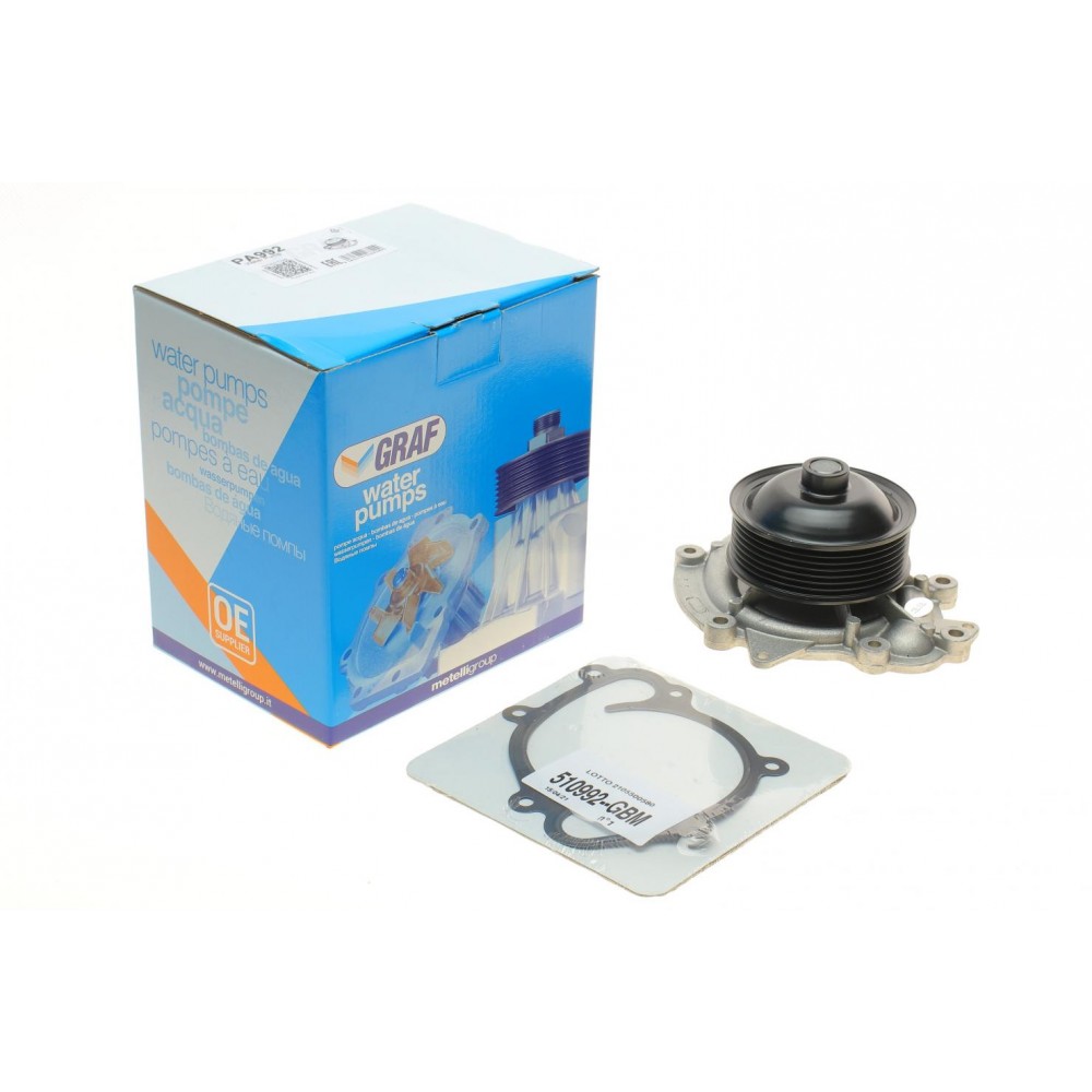 Помпа води MB Sprinter 906/907/910/Vito (W639)/C/E/G/M/S-class 3.0CDI OM642 06- (B/B) (6 лоп)(7 кан)