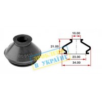 Пильник опори кульової рульового наконечника (універсальний) (23х10x21)
