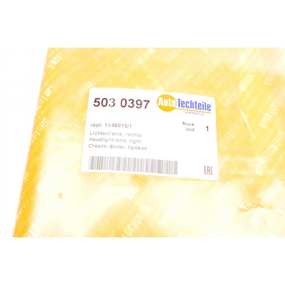 Скло фари Ford Transit 06-14 (R)