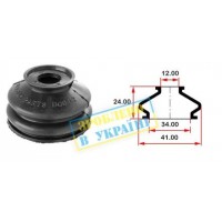 Пильник опори кульової рульового наконечника (універсальний) (34х12x24)