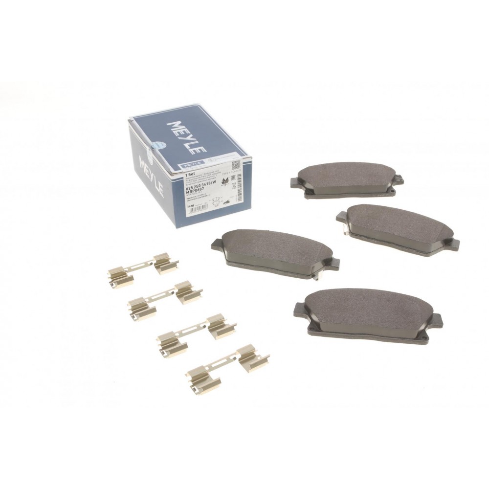 025 250 3418/W MEYLE Комплект гальмівних колодок дисковий гальм