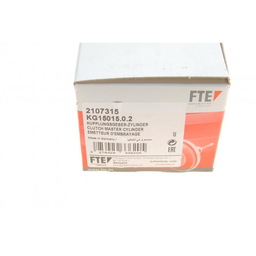 Циліндр зчеплення (головний) VW T4 -03 (d=15,9 мм) = KG15015.0.2