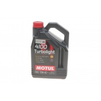 Олива моторне напівсинтетичне MOTUL 4100 Turbolight Technosynthese 10W-40, 4л (387607) (109462)