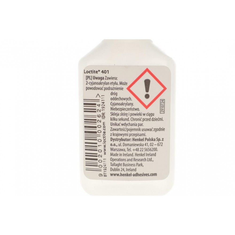 LOCTITE 401, 20g Суперклей універсальний (-40 до +120°С) пониженої в'язкості
