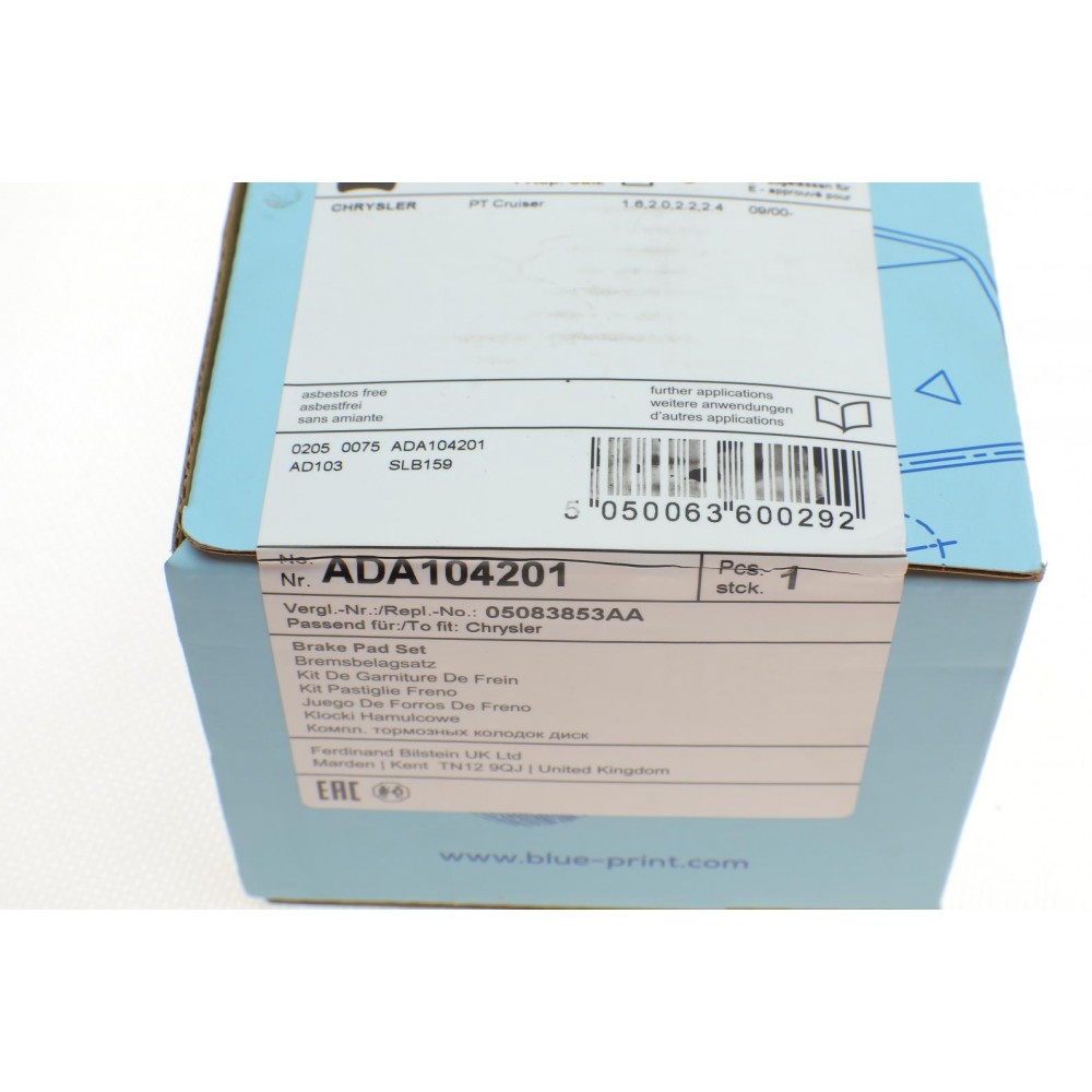 Колодки гальмівні (передні) Chrysler PT Cruiser 1.6-2.4 00-10 (набор)