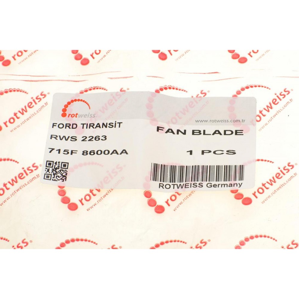 Крильчатка вентилятора Ford Transit 2.4D -84