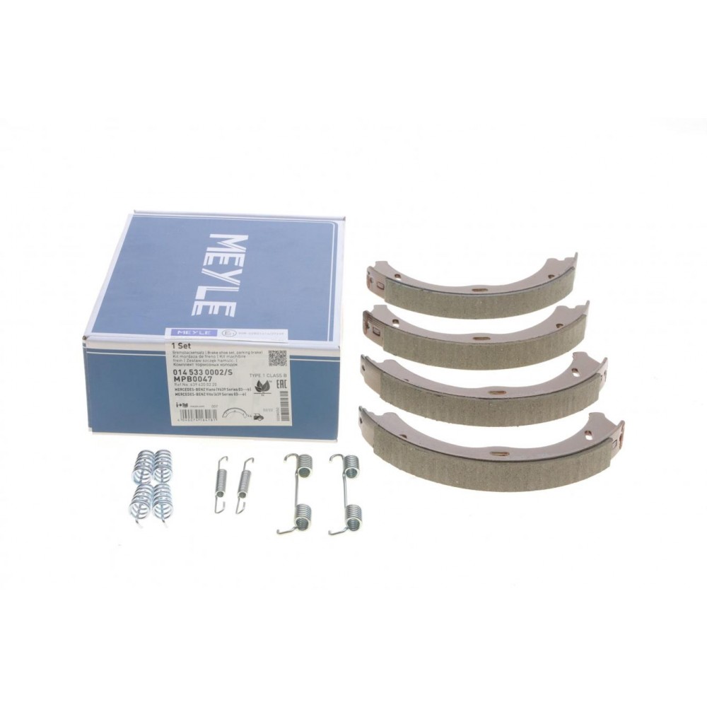 014 533 0002/S MEYLE Комплект гальмівних колодок, стояночная тормозная система