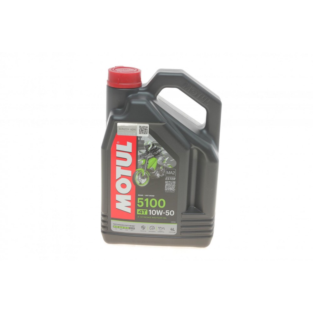 Олива моторне напівсинтетичне эстеровое MOTUL 5100 4T Technosynthese 10W-50, 4л (836841) (104076)