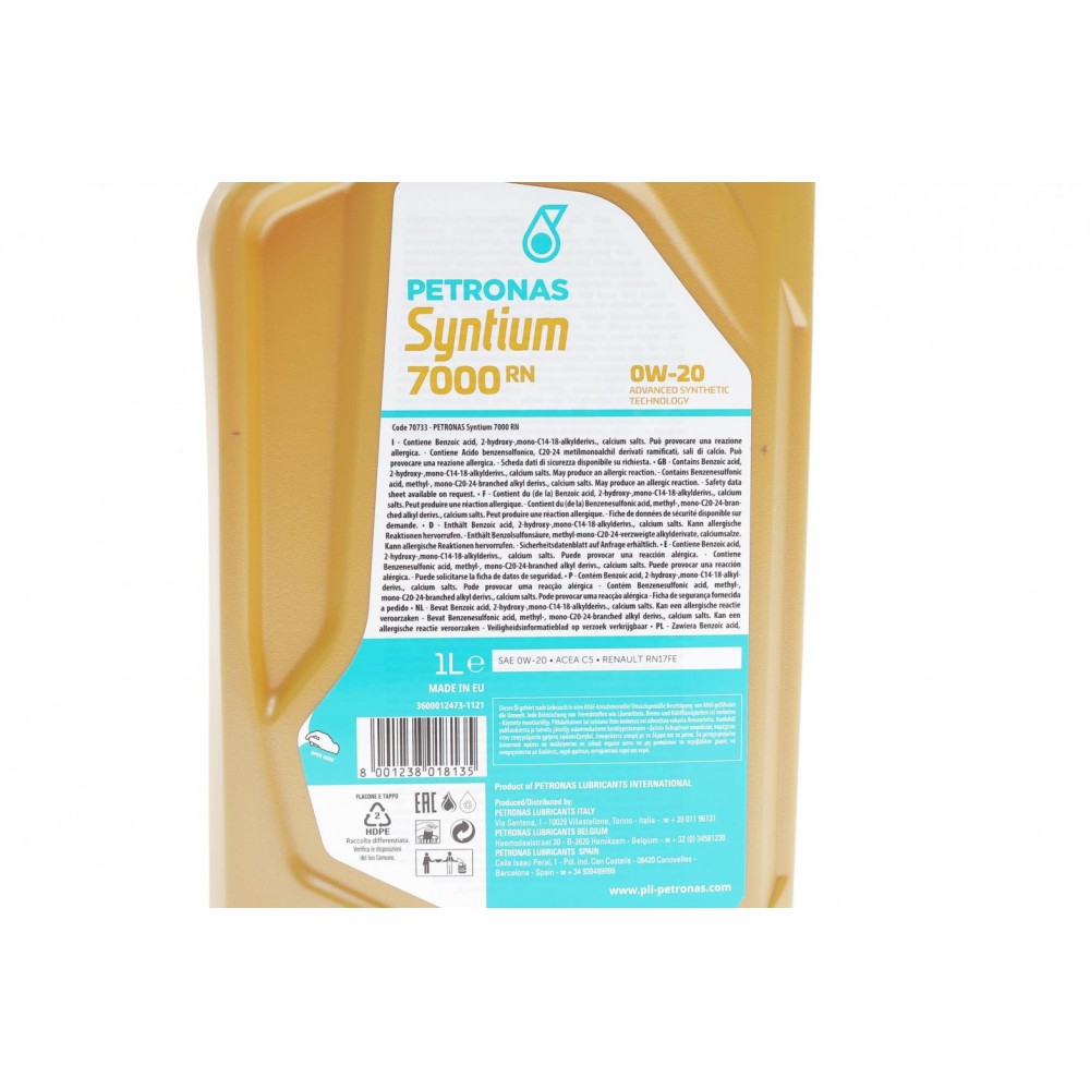 Олива 0W20 SYNTIUM 7000 RN (1L) (RN17 FE) (ACEA C5)