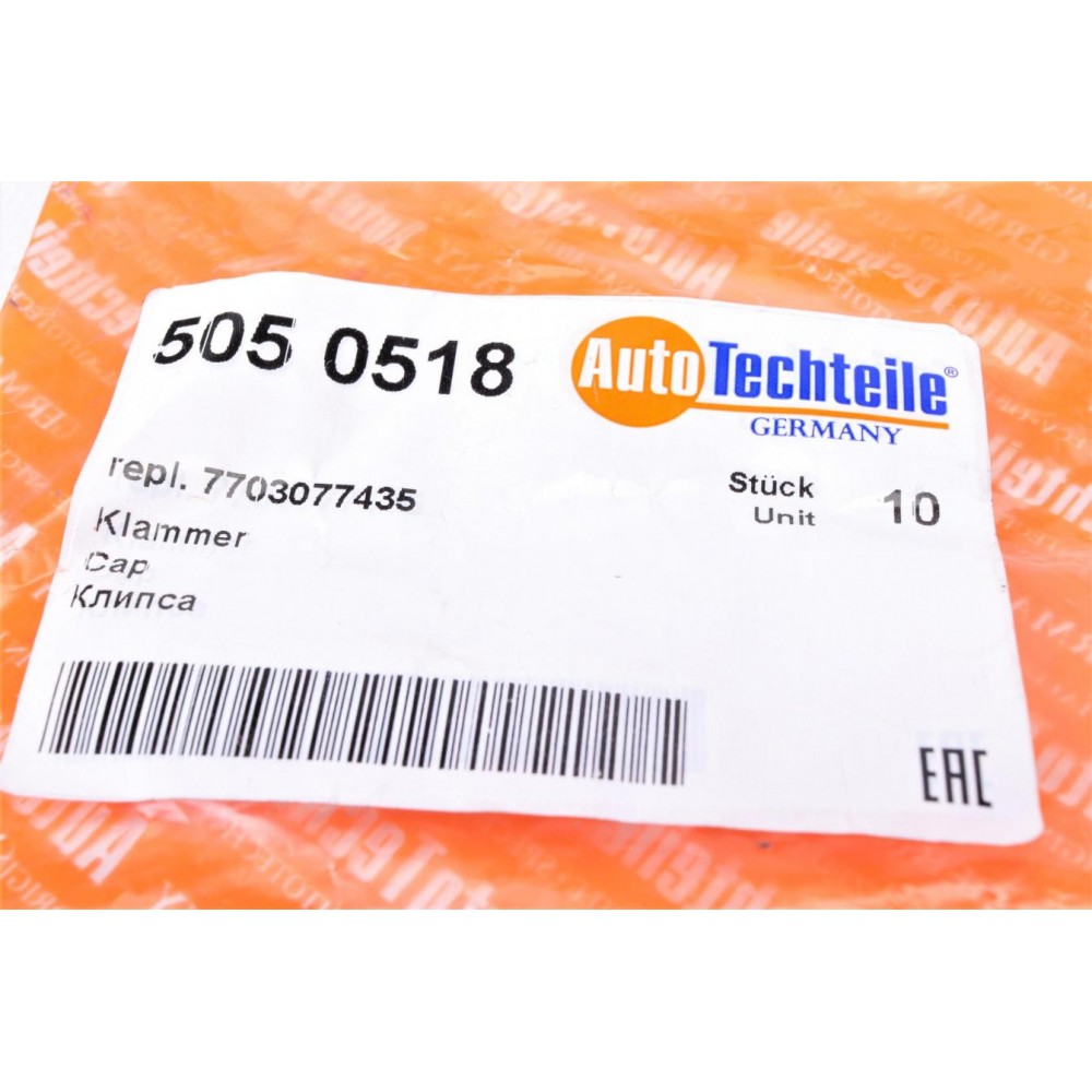 Кліпса кріплення підкрила Renault Trafic/Kangoo/Megane/Clio/Master 80- Dacia Logan/Sandero 04-