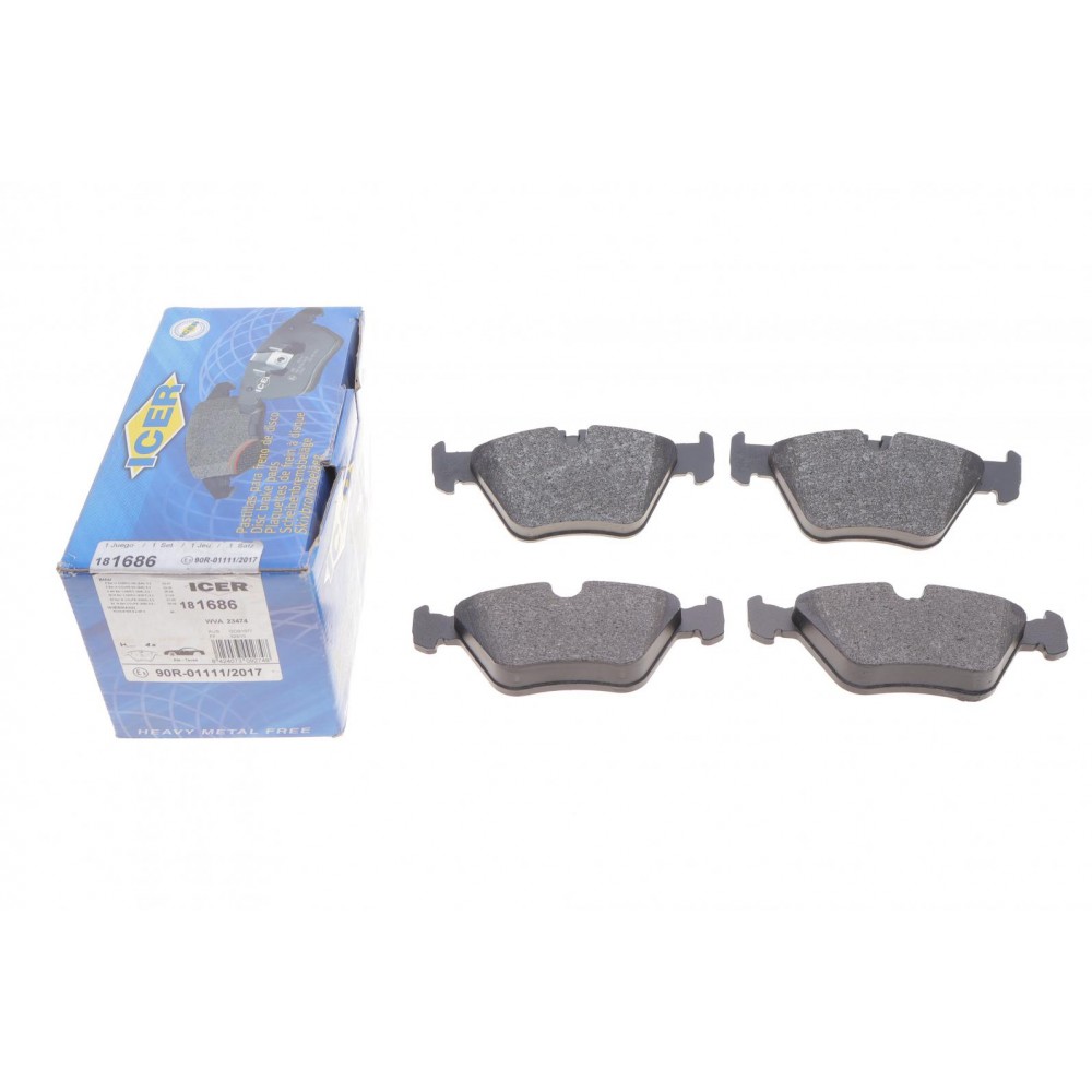 Колодки гальмівні (передні) BMW 3 (E36/E46) 92-06/5 (E34) 87-95/Z3 (E36) 97-03/Z4 (E86) 06-08