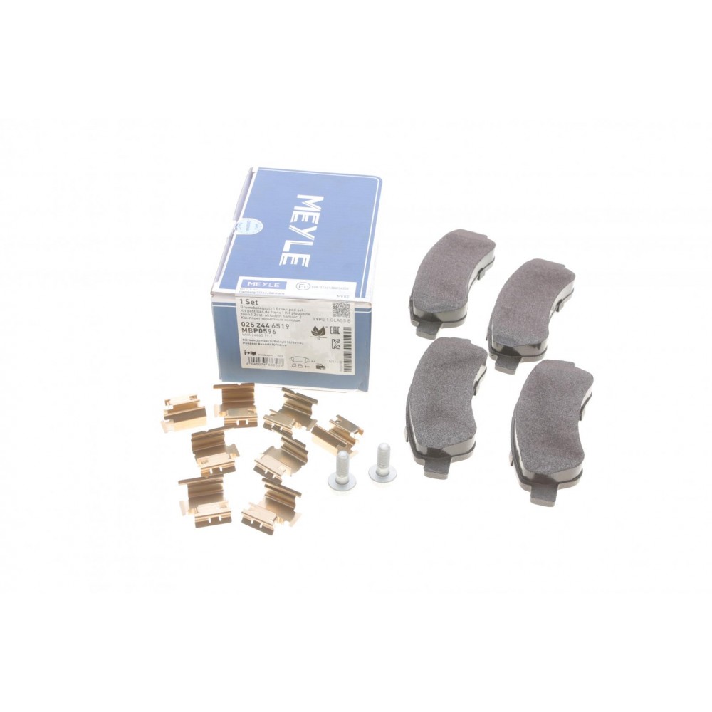 025 244 6519 MEYLE Комплект гальмівних колодок дисковий гальм