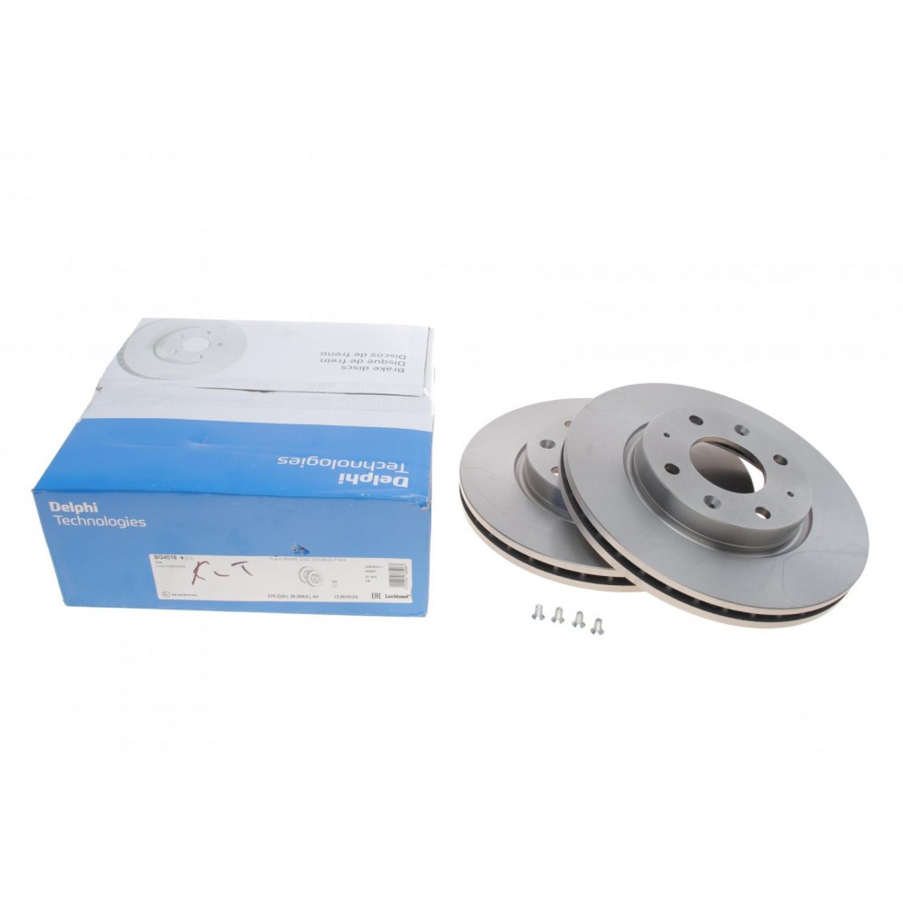 Диск гальмівний (передній) (к-кт 2шт) Kia Cerato 04- (275x26) (з покриттям) (вентил.)