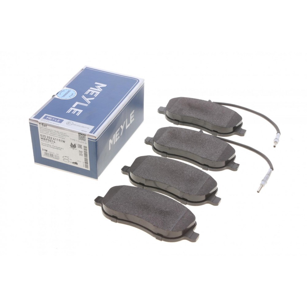 025 202 6119/W MEYLE Комплект гальмівних колодок дисковий гальм