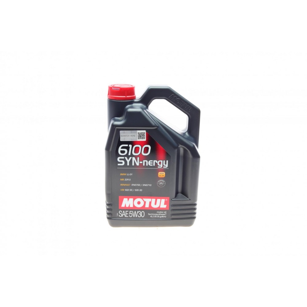 Олива моторне синтетичне MOTUL 6100 SYN-NERGY Technosynthese 5W-30, 4л (838350) (107971)