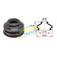 Пильник опори кульової рульового наконечника (універсальний) (16х31x21)