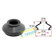Пильник опори кульової рульового наконечника (універсальний) (35х19x22)