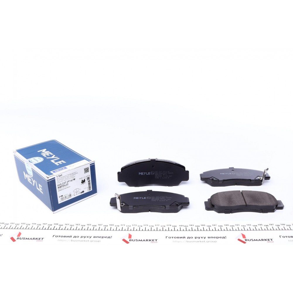 025 237 2916/W MEYLE КомплеК т гальмівних колодок, дискове гальмо