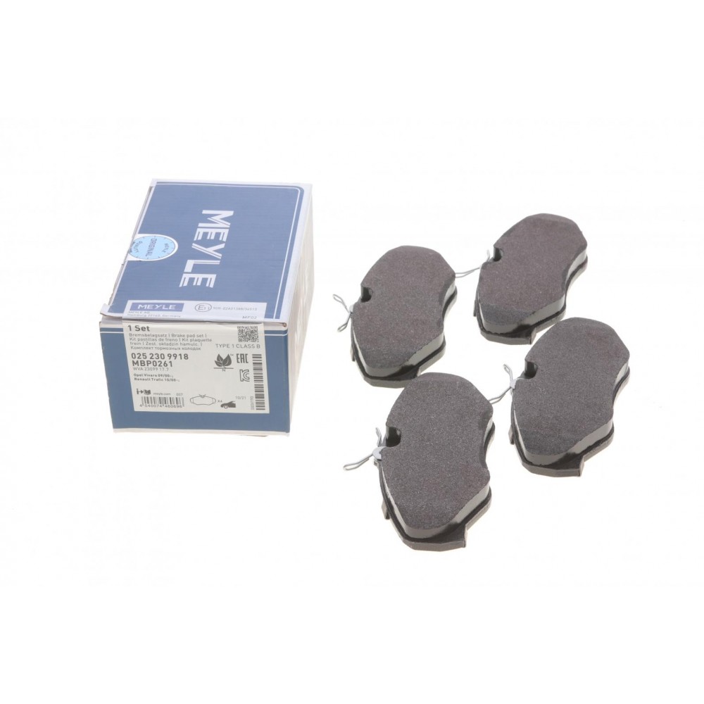 025 230 9918 MEYLE Комплект гальмівних колодок дисковий гальм