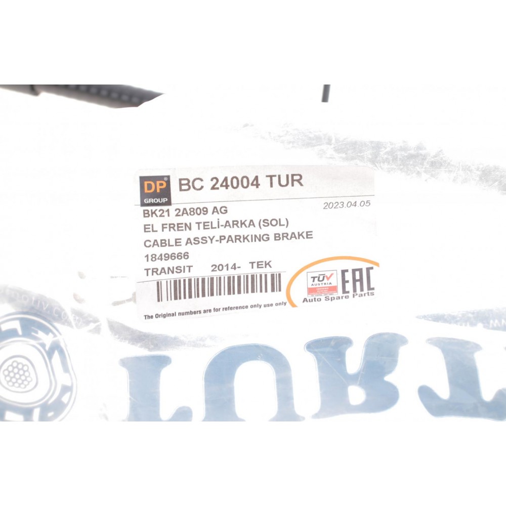 Трос ручника (L) Ford Transit 14- (1575/1355 мм)