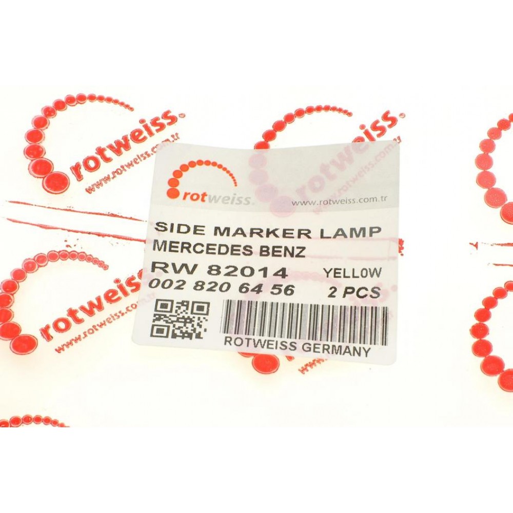 Ліхтар бічний (габарит) MB Sprinter/VW LT 96-06 (жовтий) LED (0028206456)