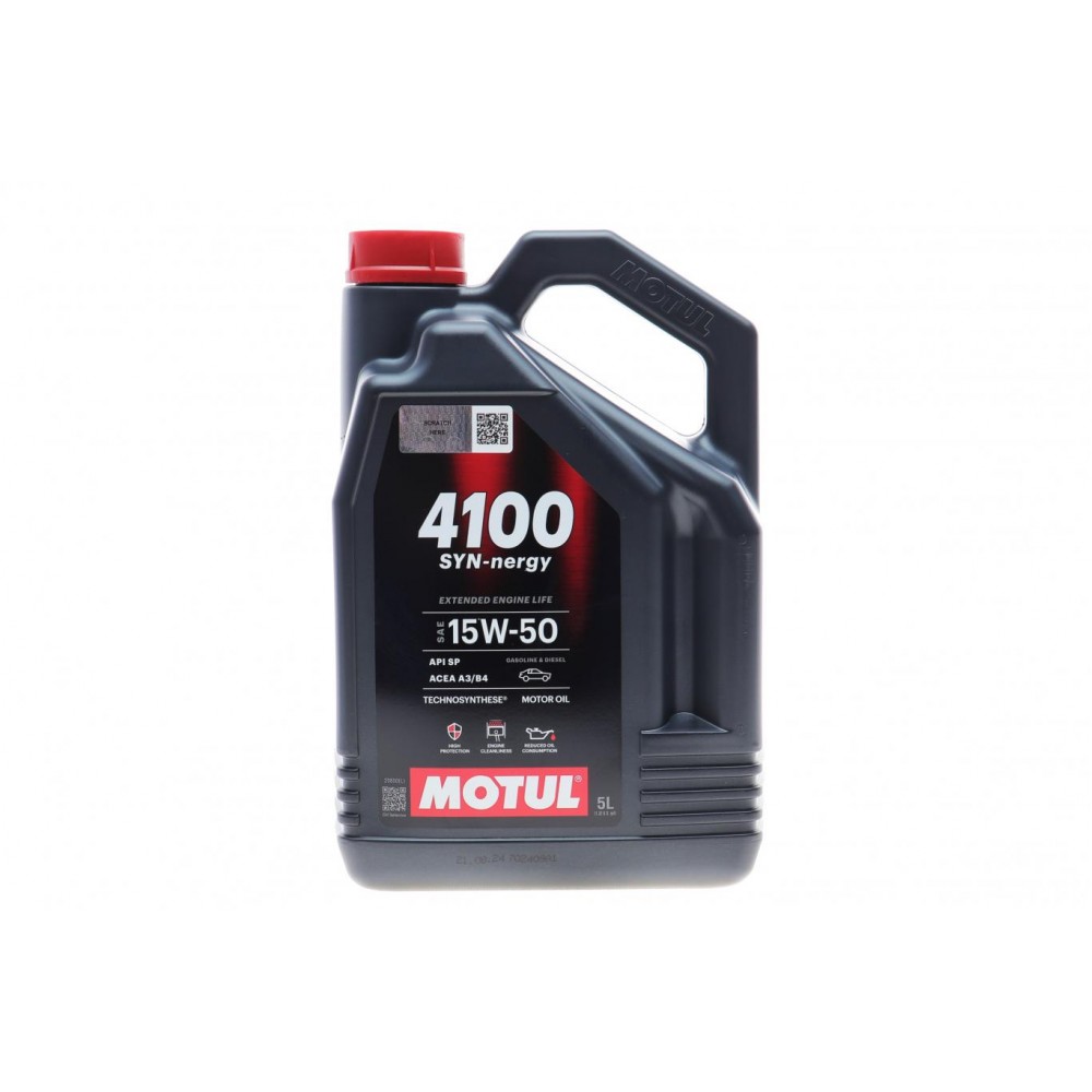 Олива моторне MOTUL 4100 Syn-nergy SAE 15W50 5л (386306)