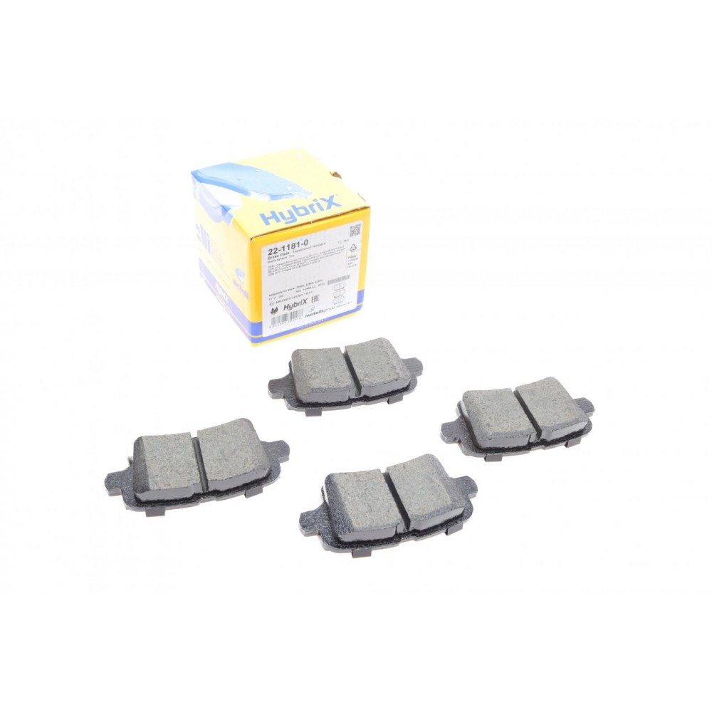 22-1181-0 METELLI Комплект гальмівних колодок дисковий гальм