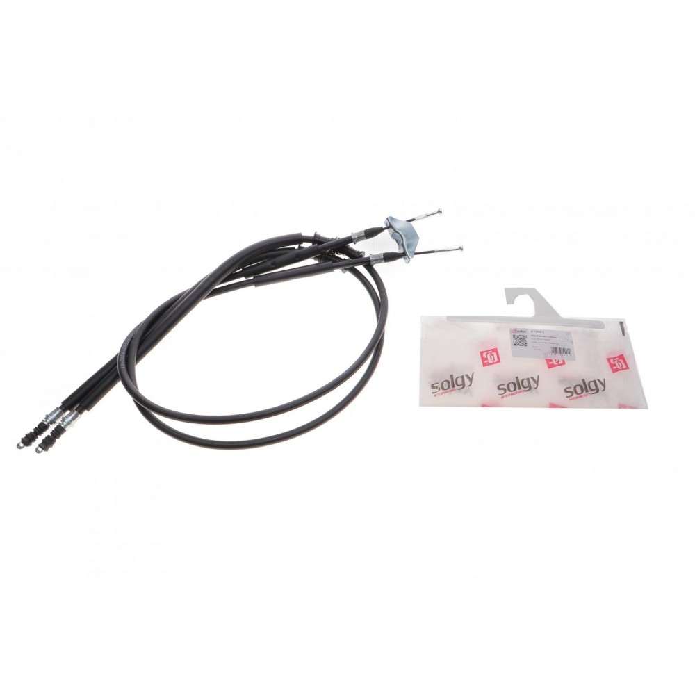 Трос ручника Opel Combo 01- (дискові гальма) (1582/1407mm) (к-кт)